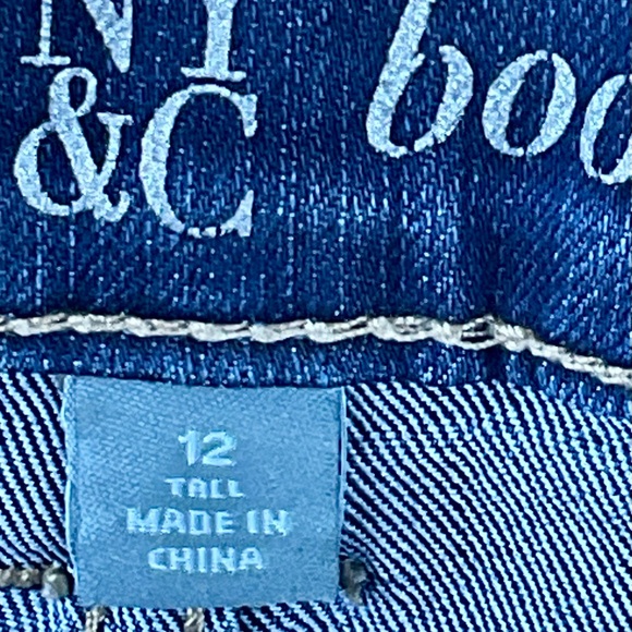 New York & Company Tall Blue Boot Cut Jeans - Picture 10 of 13